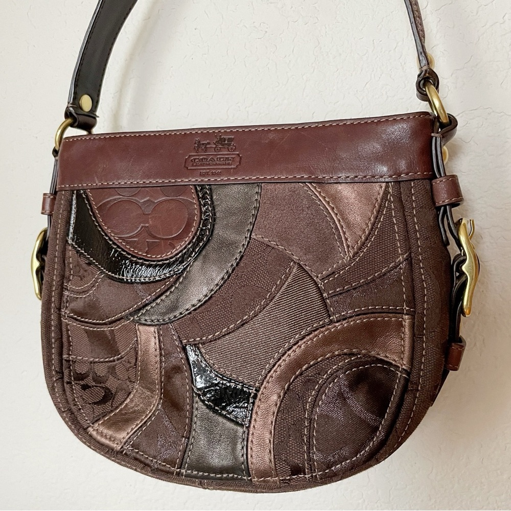 Coach Zoe Small Hobo Patchwork Shoulder Bag